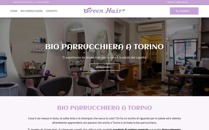 Screenshot of greenhairtorino.it