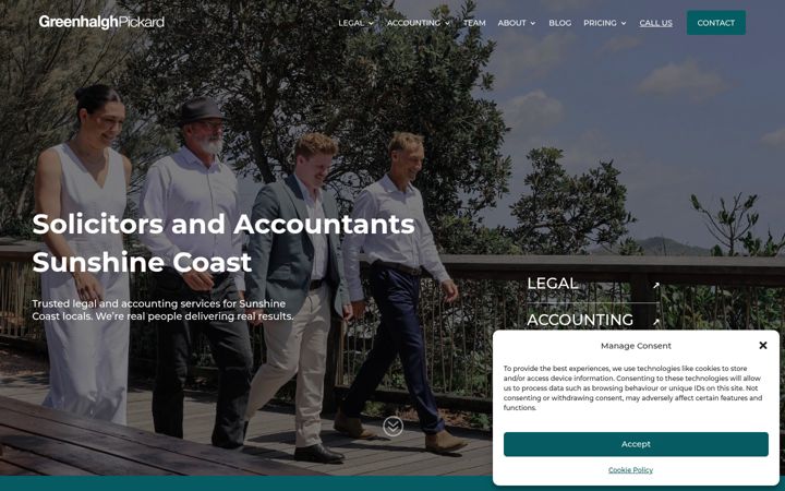 Screenshot of greenhalghpickard.com.au