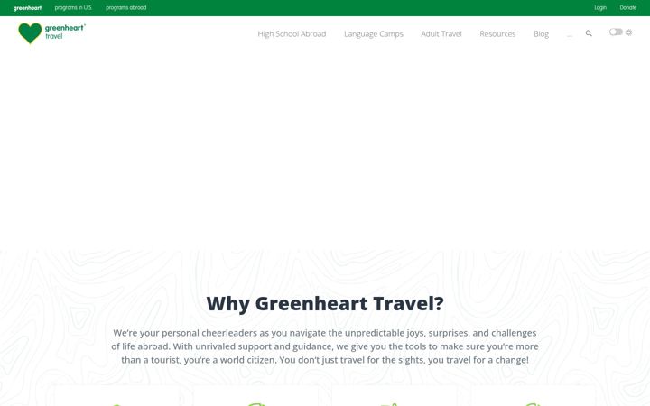 Screenshot of greenhearttravel.org