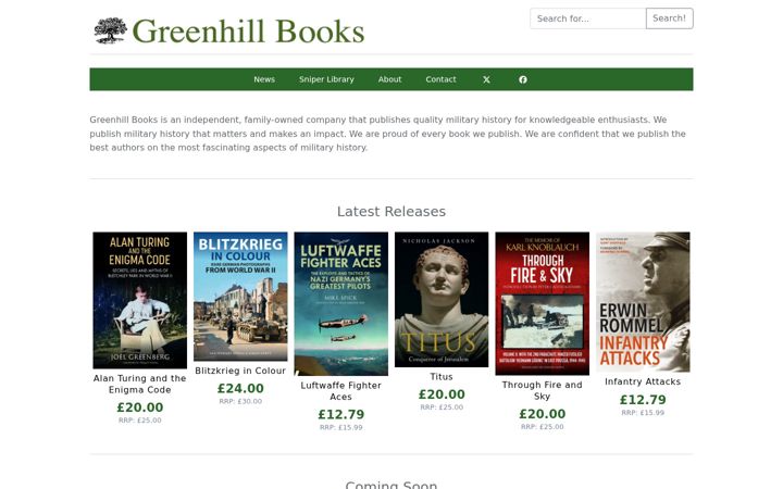 Screenshot of greenhillbooks.com