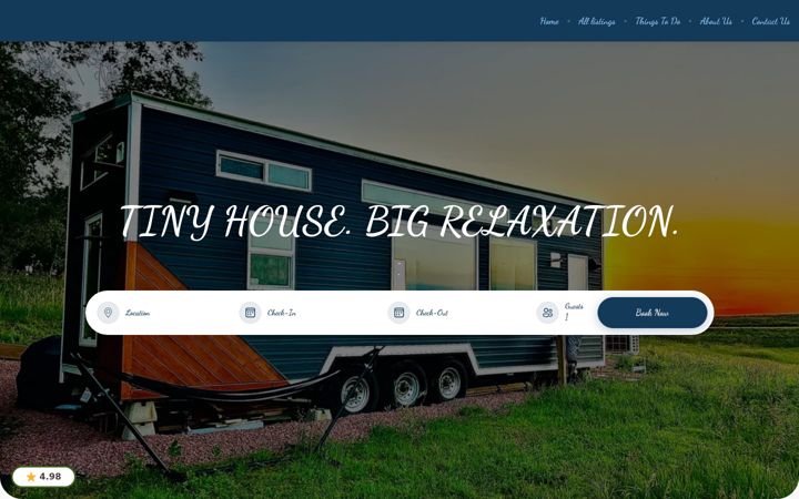 Screenshot of greenhillstinyhouses.com