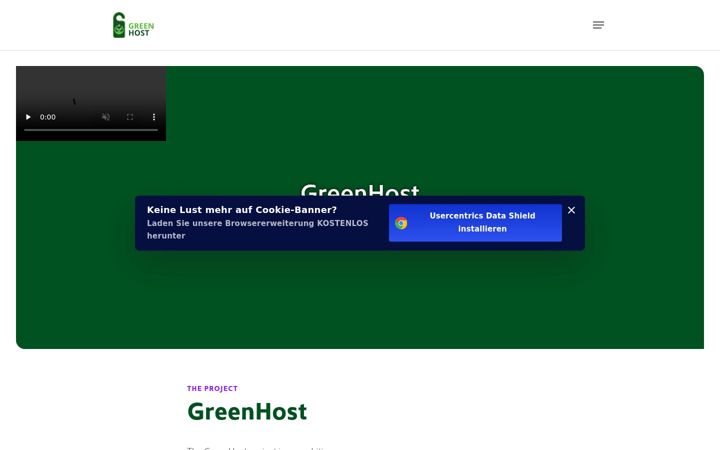 Kuvakaappaus sivustosta greenhost-project.eu