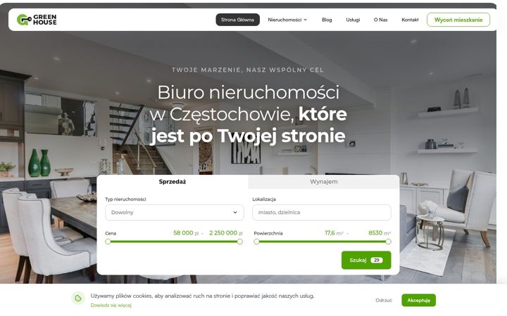 Screenshot of greenhousenieruchomosci.pl