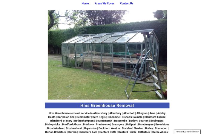 Screenshot of greenhouseremoval.com