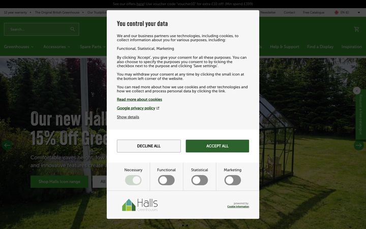 Screenshot of greenhouses.com