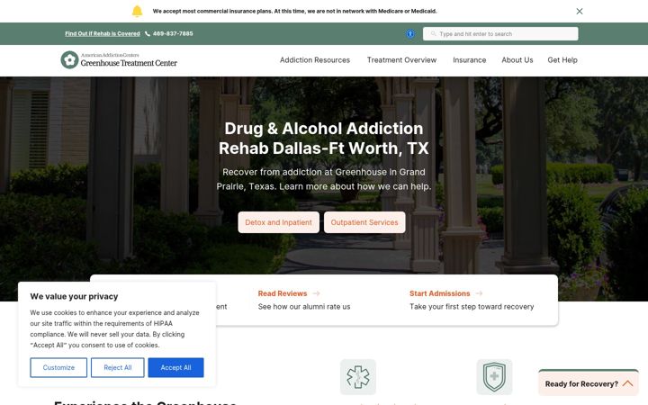 Screenshot of greenhousetreatment.com