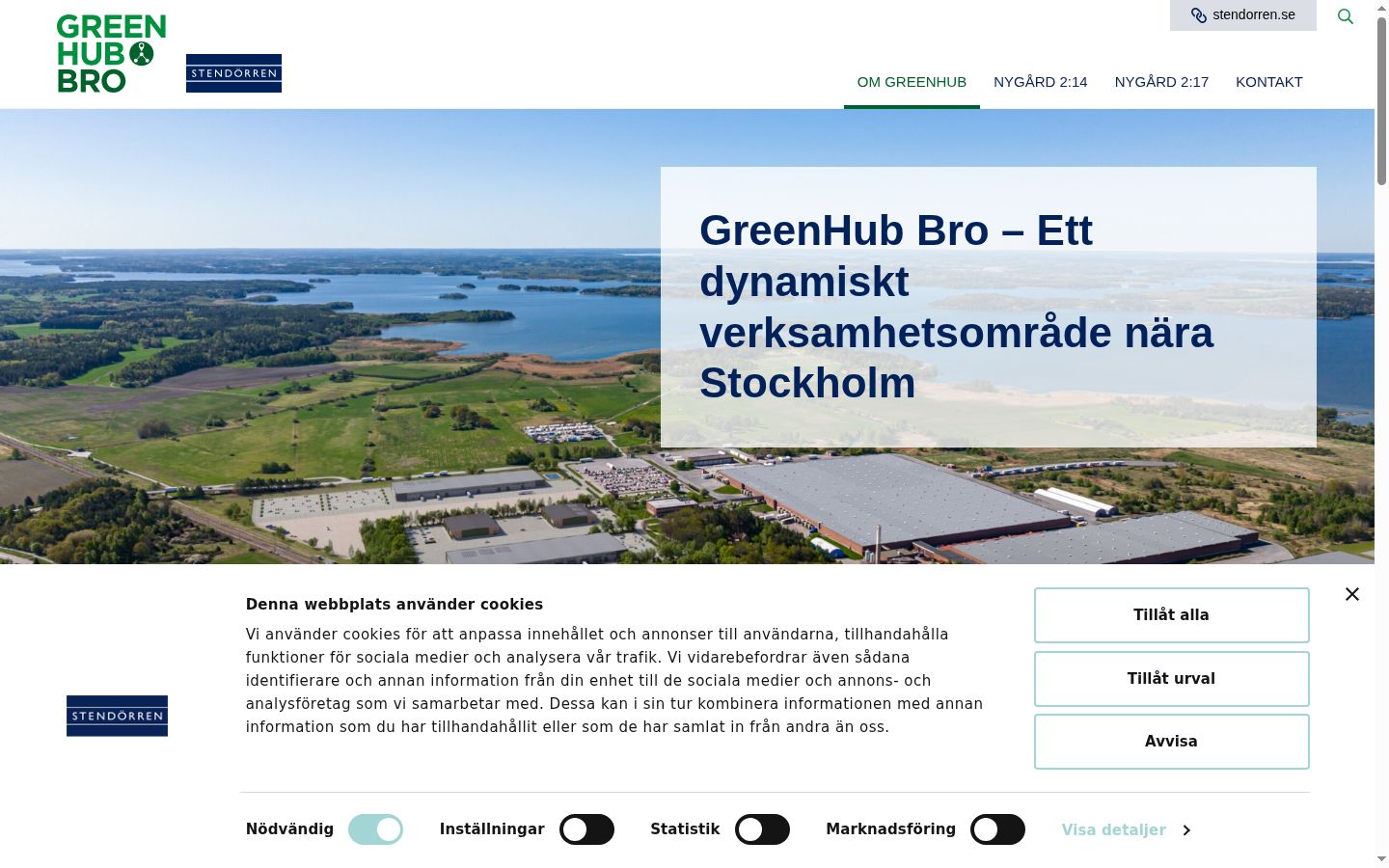 Skjermbilde av samtykkebanneret slik det vises før noen interaksjon