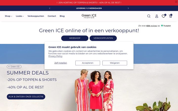 Screenshot of greenice.be