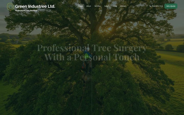 Screenshot of greenindustree.co.uk