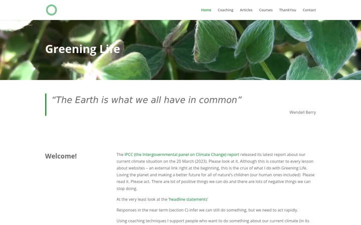 Screenshot of greeninglife.co.uk