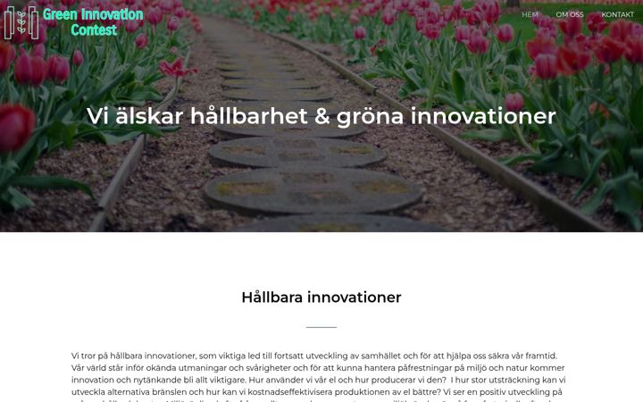 Screenshot of greeninnovationcontest.se