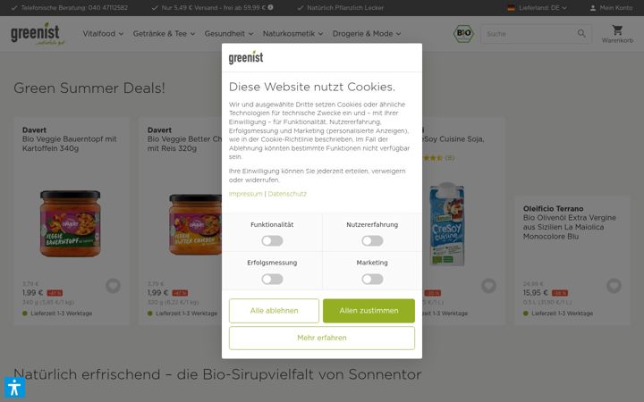 Zrzut ekranu greenist.de