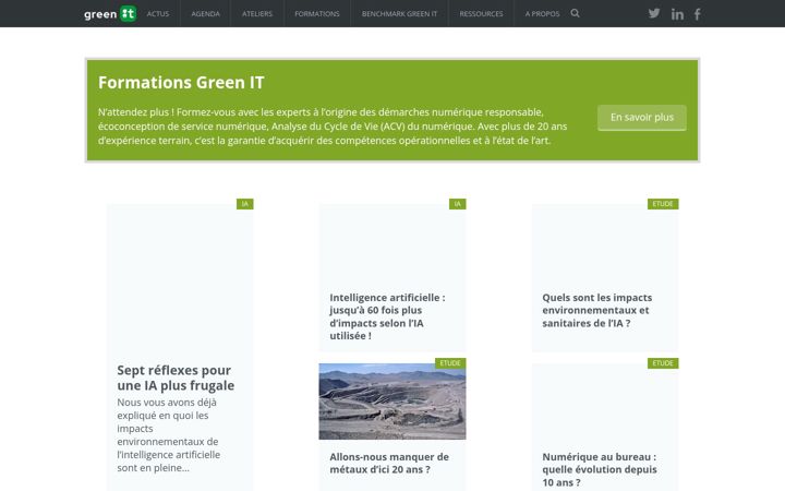 Screenshot of greenit.fr