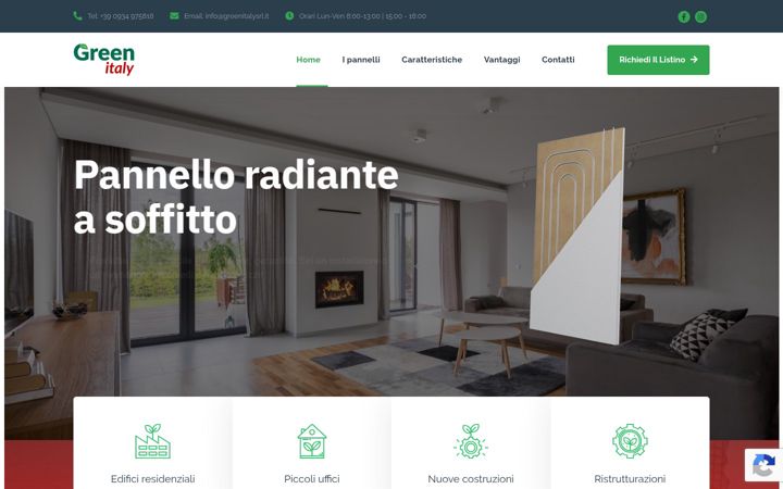 Captură de ecran a greenitalysrl.it