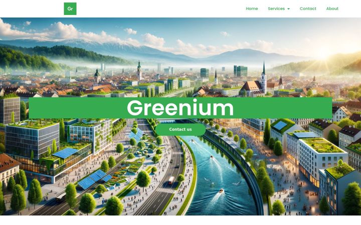 Screenshot von greenium.si