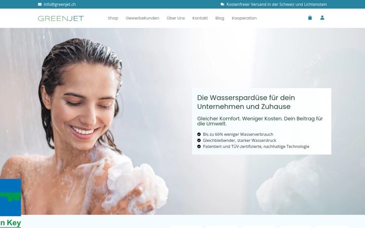 Screenshot of greenjet.ch