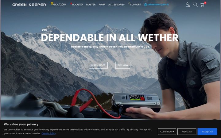 Screenshot of greenkeeper.co