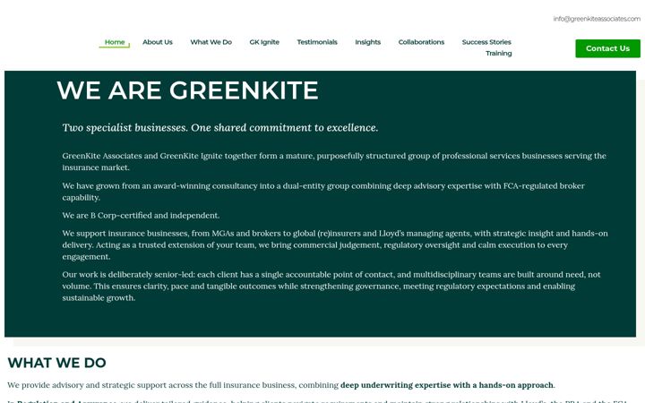Screenshot of greenkiteassociates.com