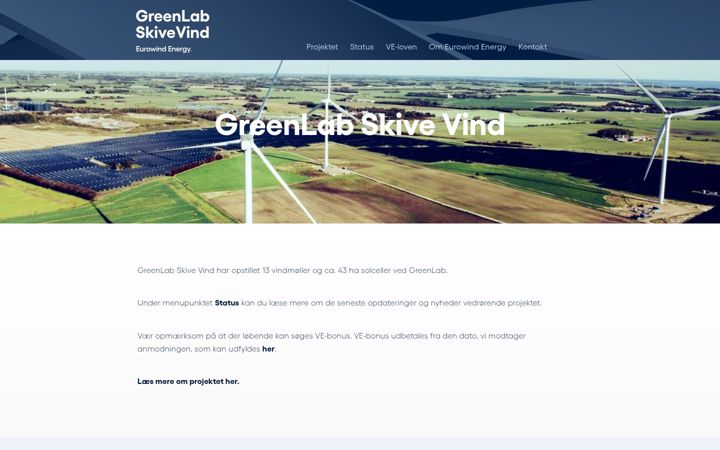 Screenshot of greenlabskivevind.dk