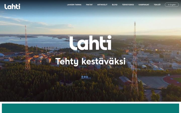 Screenshot of greenlahti.fi