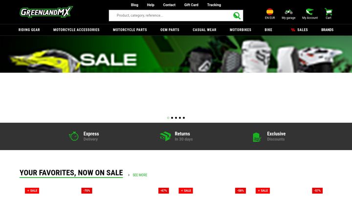 Screenshot of greenlandmx.com