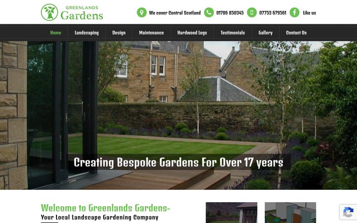 Screenshot of greenlands-gardens.co.uk