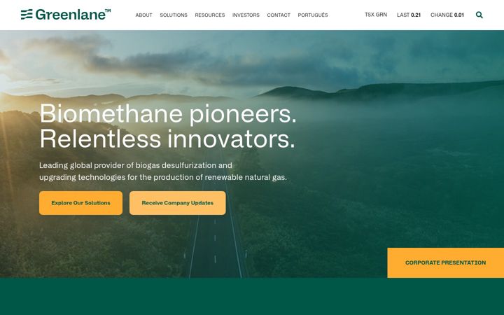 Screenshot of greenlanerenewables.com