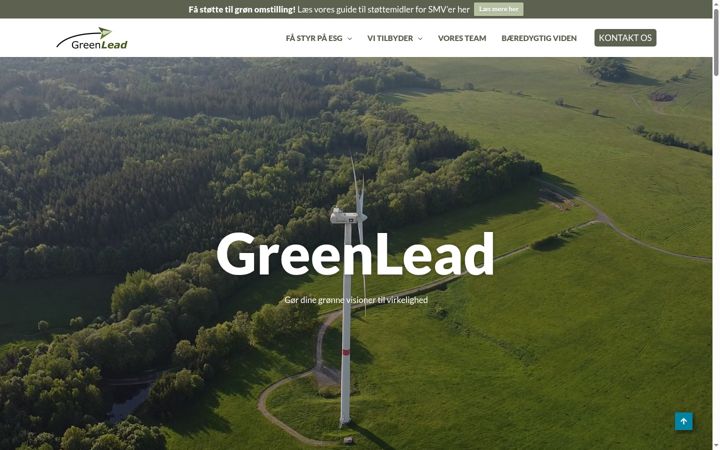 Screenshot of greenlead.dk