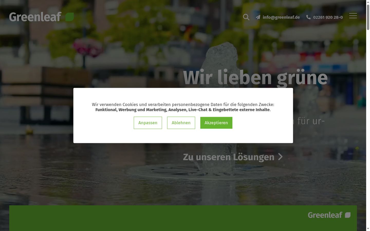 Screenshot van de toestemmingsbanner zoals getoond vóór enige interactie