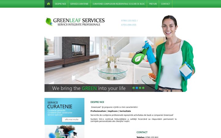 Screenshot of greenleaf.ro