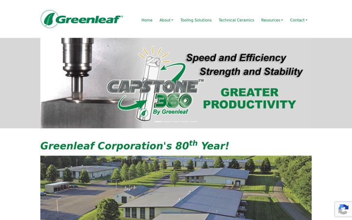 Screenshot of greenleafcorporation.com