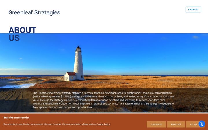 Screenshot of greenleafstrategies.com