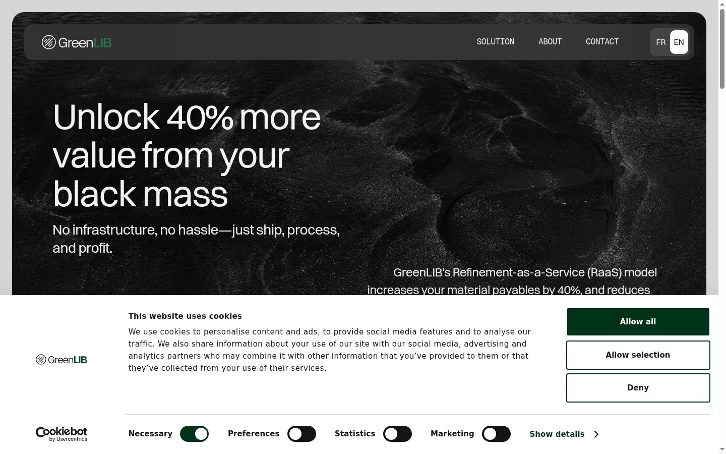 Screenshot tal-banner tal-kunsens muri qabel kwalunkwe interazzjoni