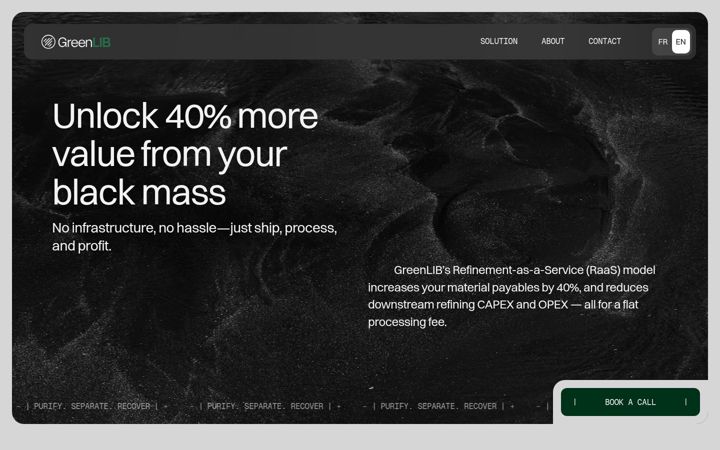 Screenshot of greenlib.com