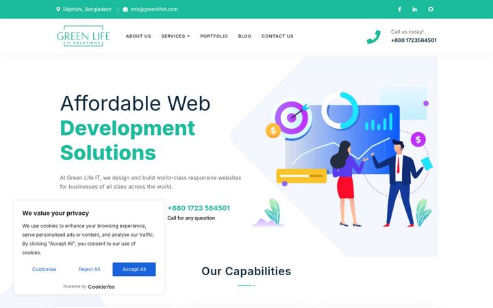 Screenshot of greenlifeit.com