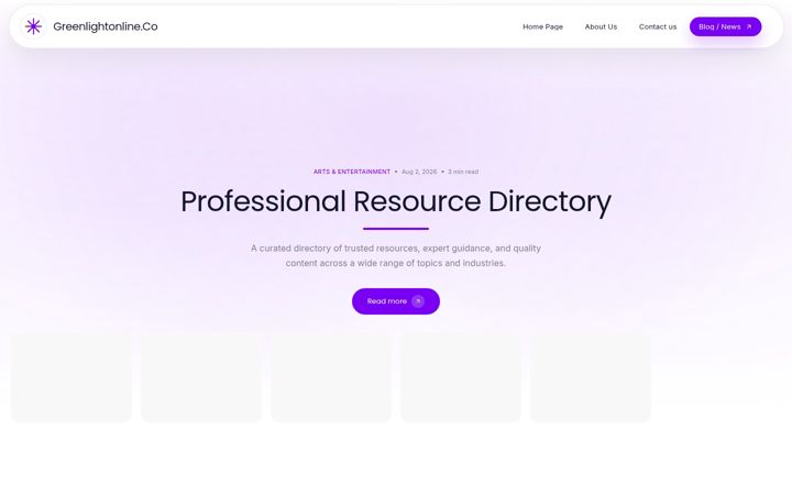 Screenshot of greenlightonline.co.uk