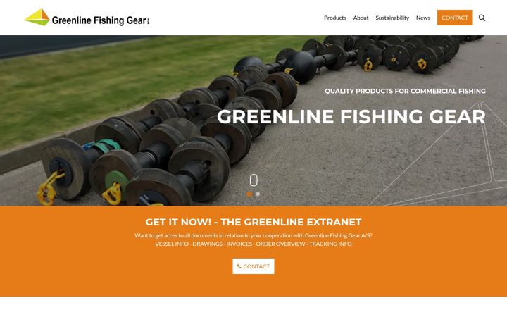 Screenshot of greenlinefishinggear.com