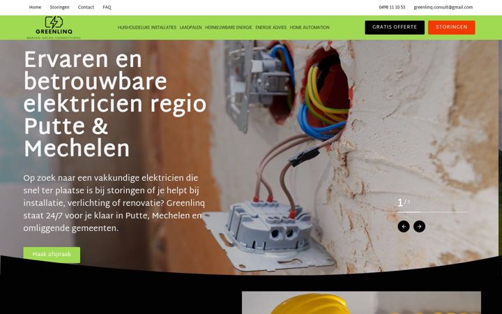 Screenshot of greenlinq.be