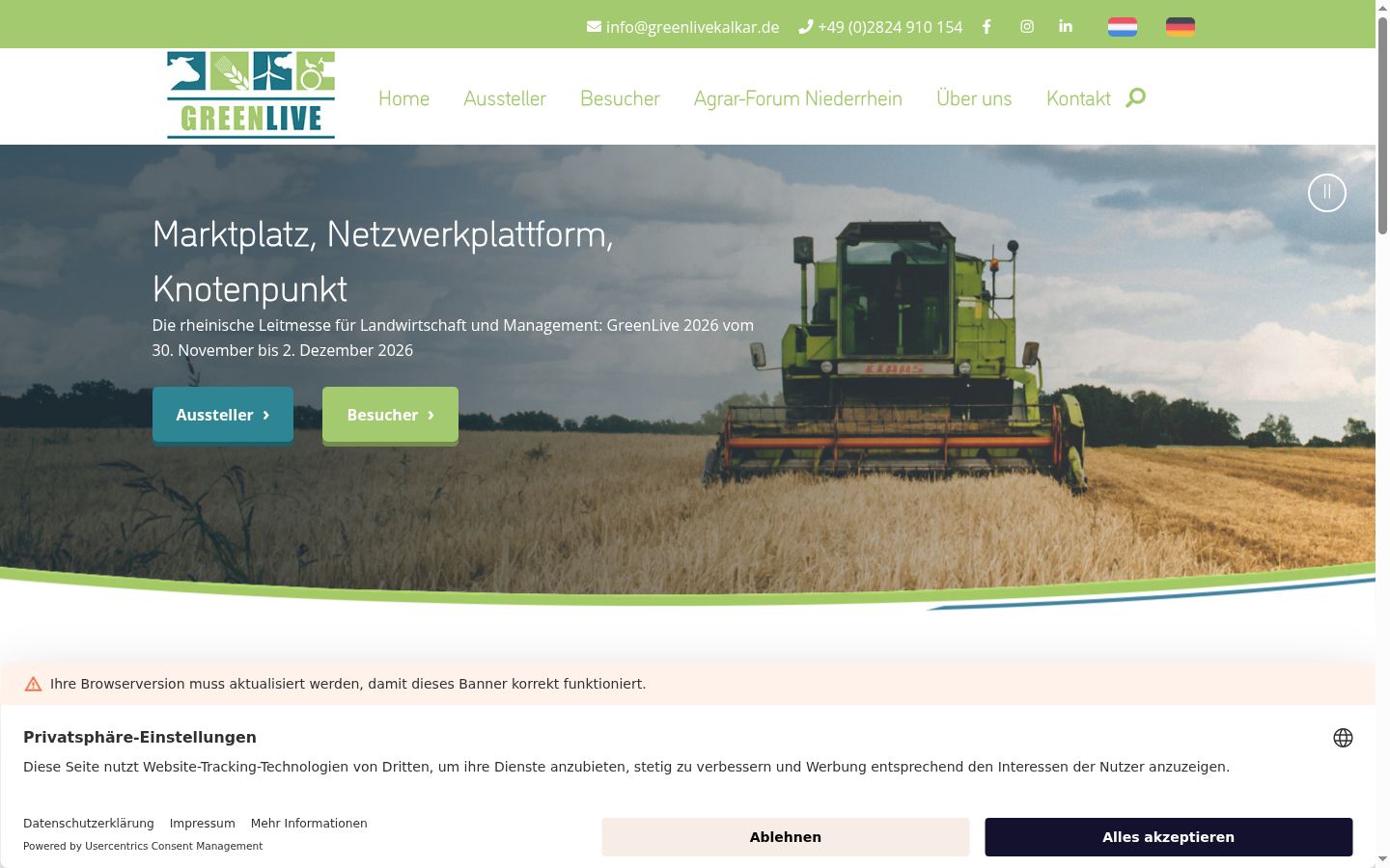 Screenshot tal-banner tal-kunsens muri qabel kwalunkwe interazzjoni