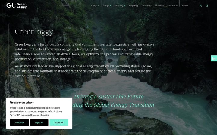 Screenshot of greenloggy.com