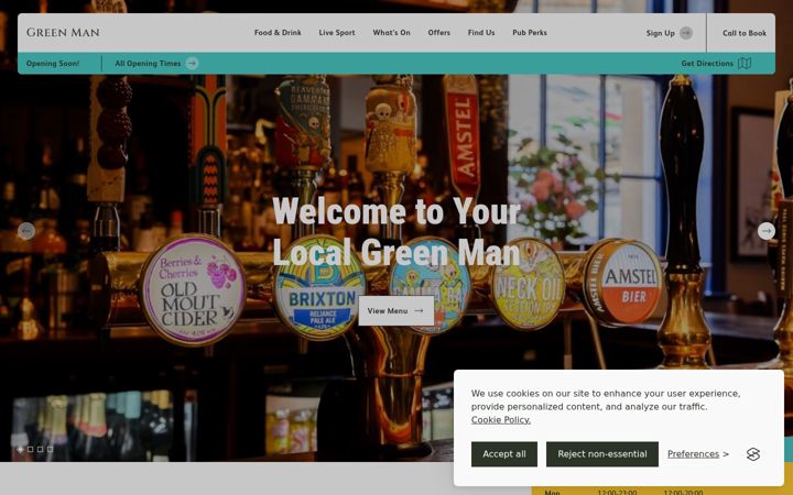 Screenshot of greenmanwillington.com