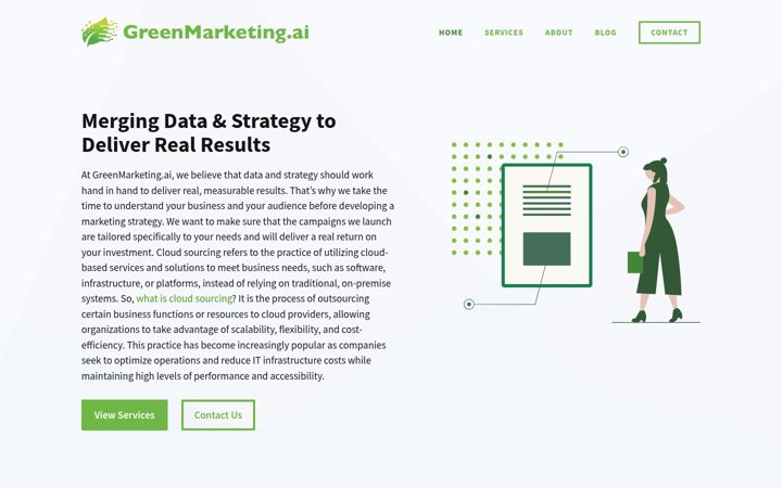 Capture d'écran de greenmarketing.ai