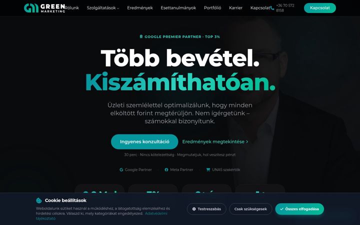 Screenshot of greenmarketing.hu