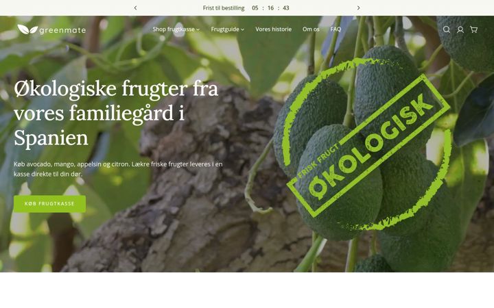 Screenshot of greenmate.dk