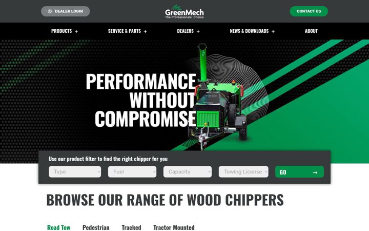 Screenshot of greenmech.co.uk