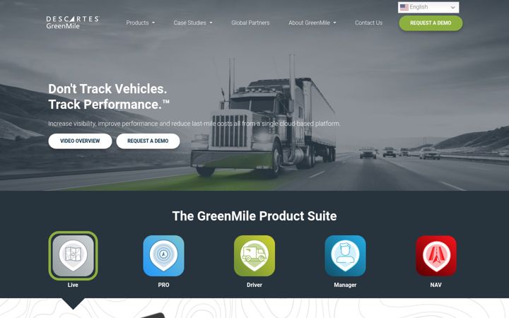 Screenshot of greenmile.com
