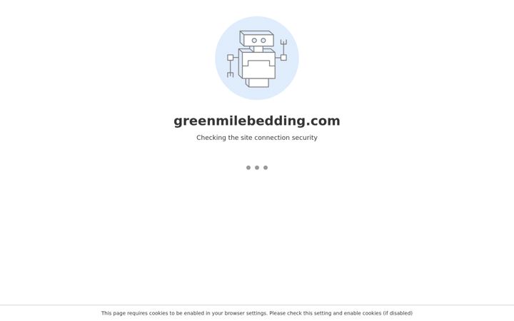 Screenshot of greenmilebedding.com