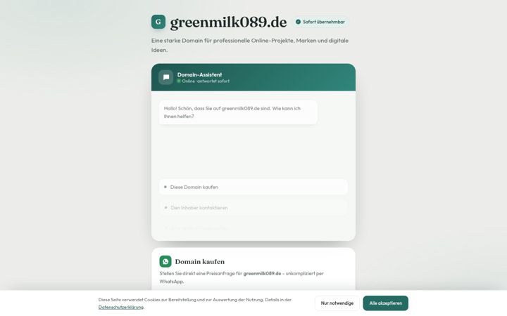 Screenshot of greenmilk089.de