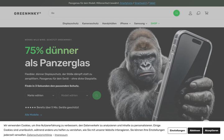 Screenshot of greenmnky.shop