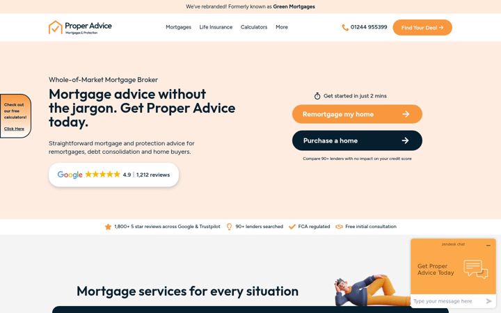 Screenshot of greenmortgages.co.uk